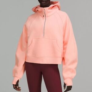 Lululemon Coral Scuba Oversized 1/2 Zip Hoodie size XS/S NWT
